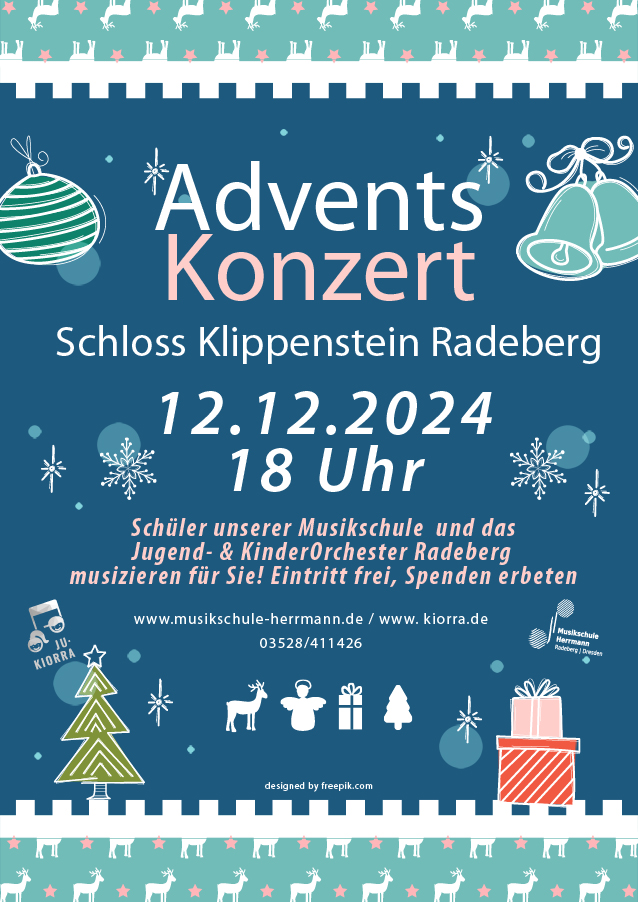 Adventskonzert zur Eröffnung des Weihnachtsmarktes um 18 Uhr im Schloss Klippenstein am 12.12.2024